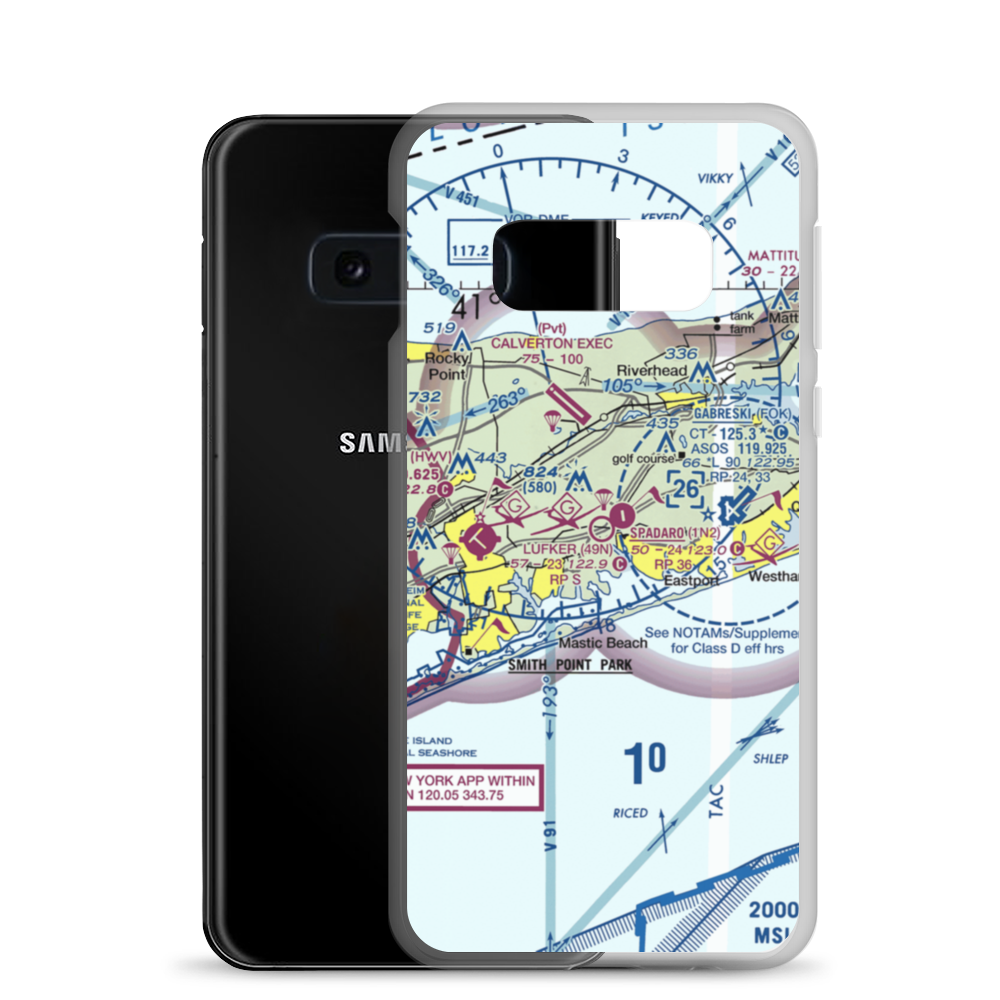 Lufker Airport (49N) VFR Sectional Samsung Case Samsung Galaxy S10e model shown