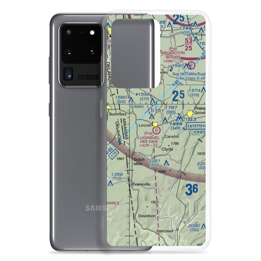 Luginbuel Hee Haw Airport (68AR) VFR Sectional Samsung Case Samsung Galaxy S20 Ultra model shown