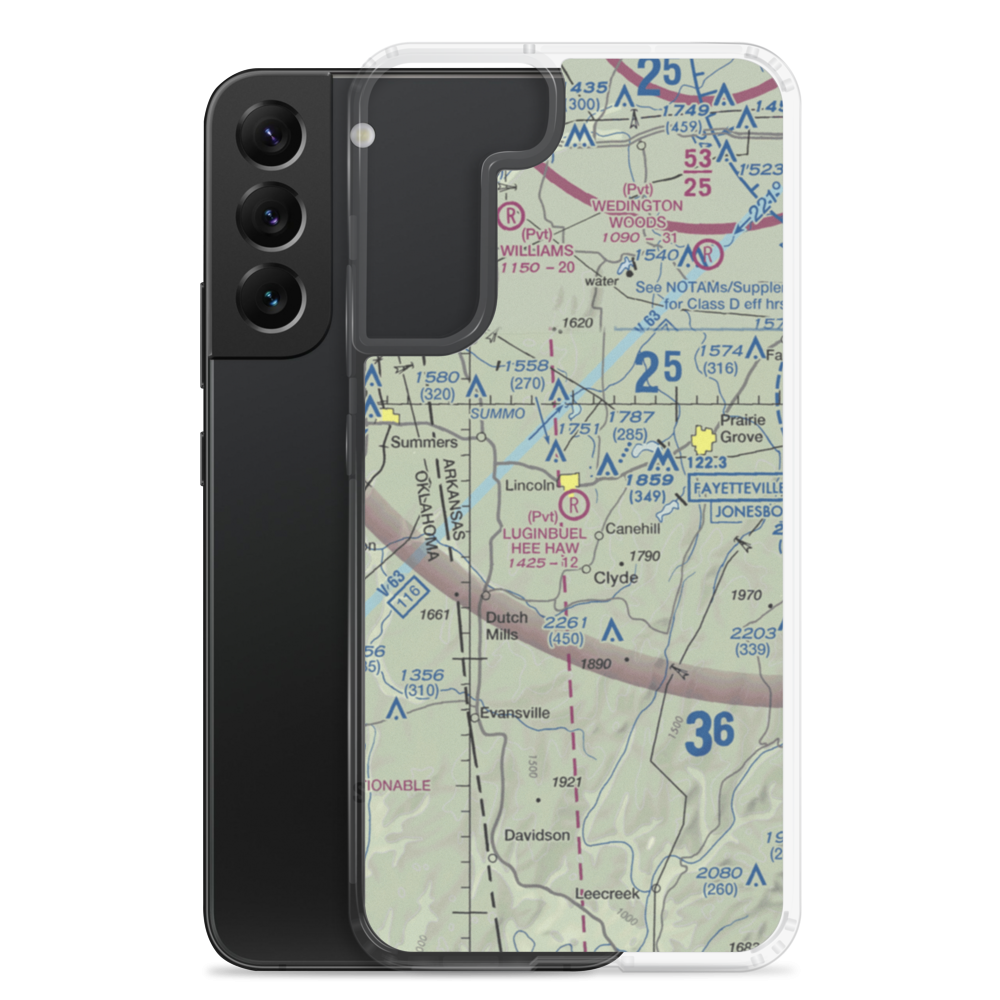 Luginbuel Hee Haw Airport (68AR) VFR Sectional Samsung Case Samsung Galaxy S22 Plus model shown