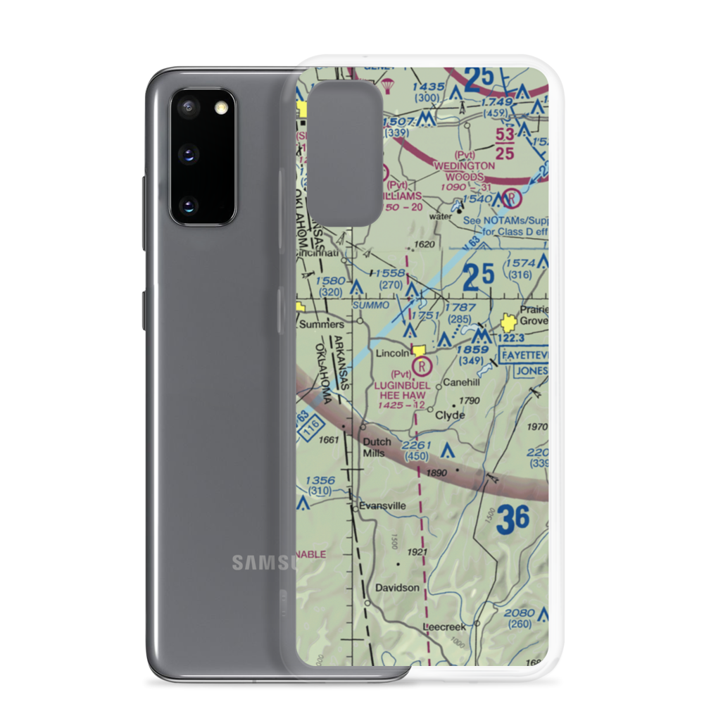 Luginbuel Hee Haw Airport (68AR) VFR Sectional Samsung Case Samsung Galaxy S20 model shown