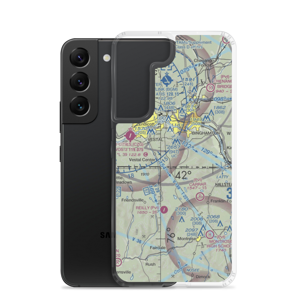 Luke Airport (3NY5) VFR Sectional Samsung Case Samsung Galaxy S22 model shown