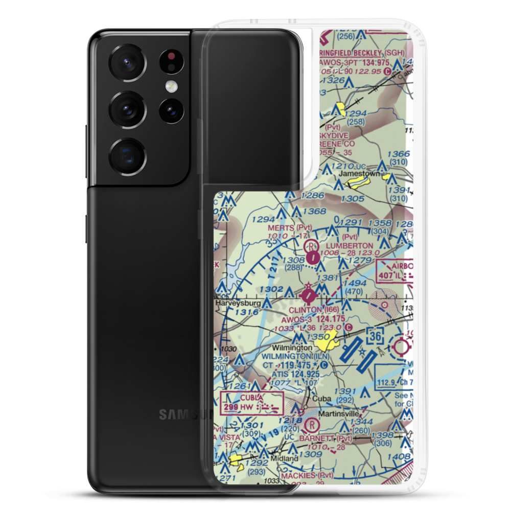 Lumberton Airport (OH77) VFR Sectional Samsung Case Samsung Galaxy S21 Ultra model shown