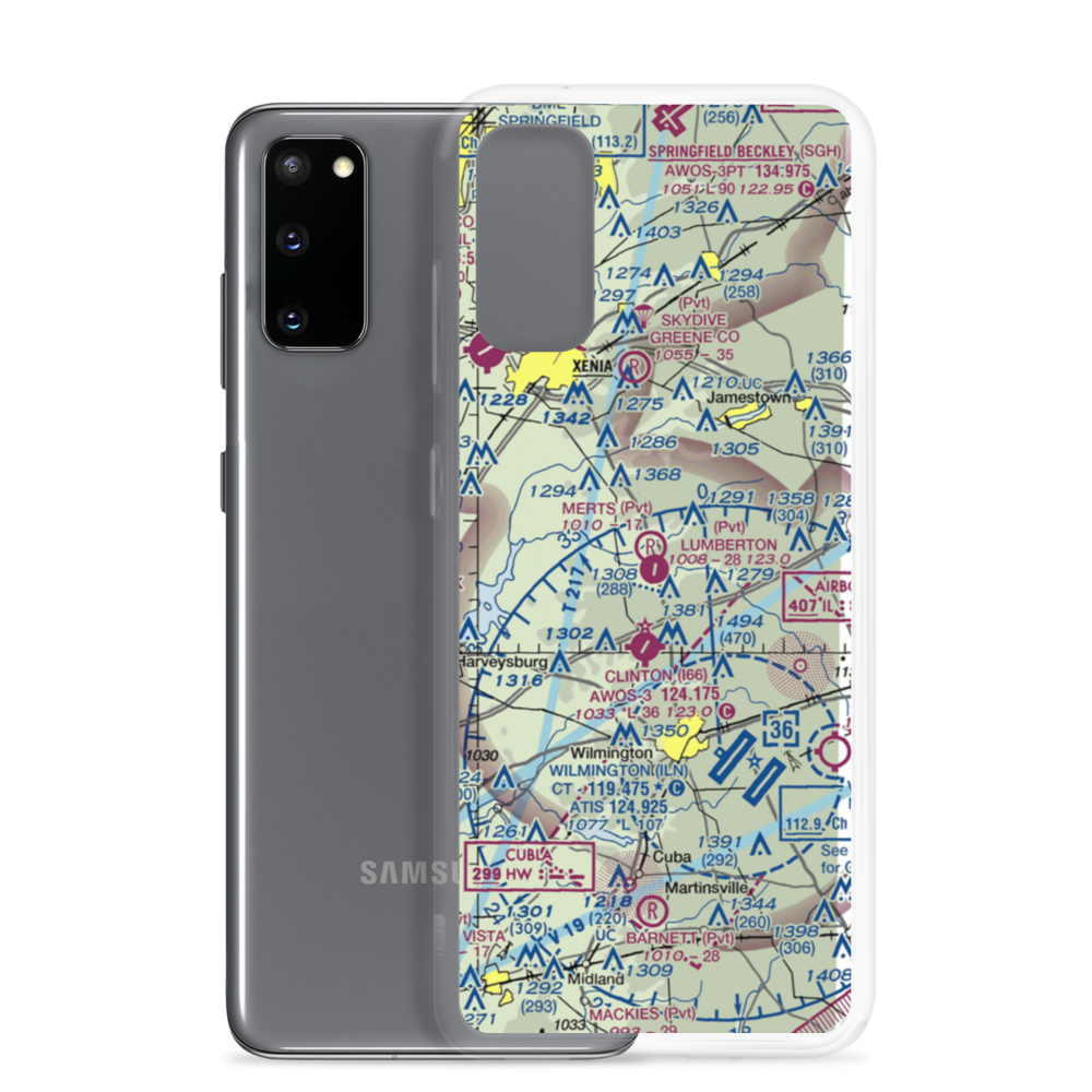 Lumberton Airport (OH77) VFR Sectional Samsung Case Samsung Galaxy S20 model shown