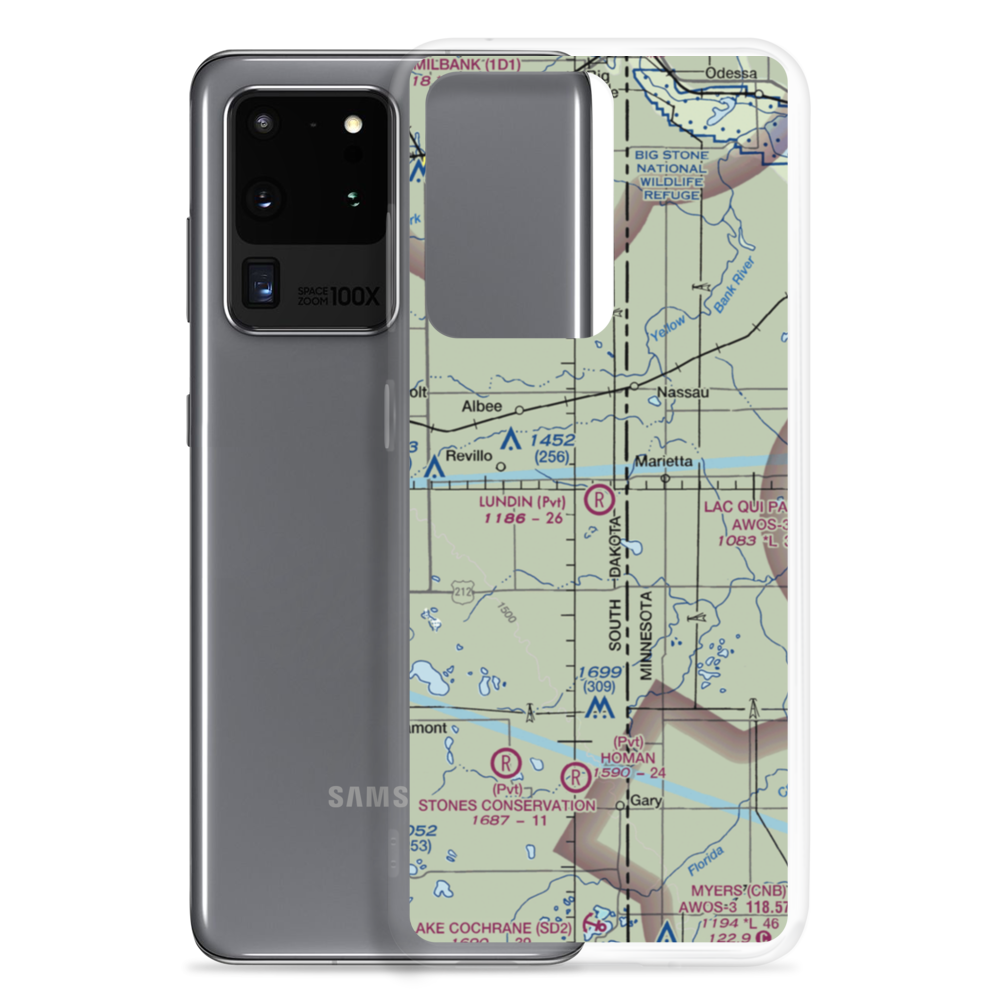 Lundin Airport (SD94) VFR Sectional Samsung Case Samsung Galaxy S20 Ultra model shown