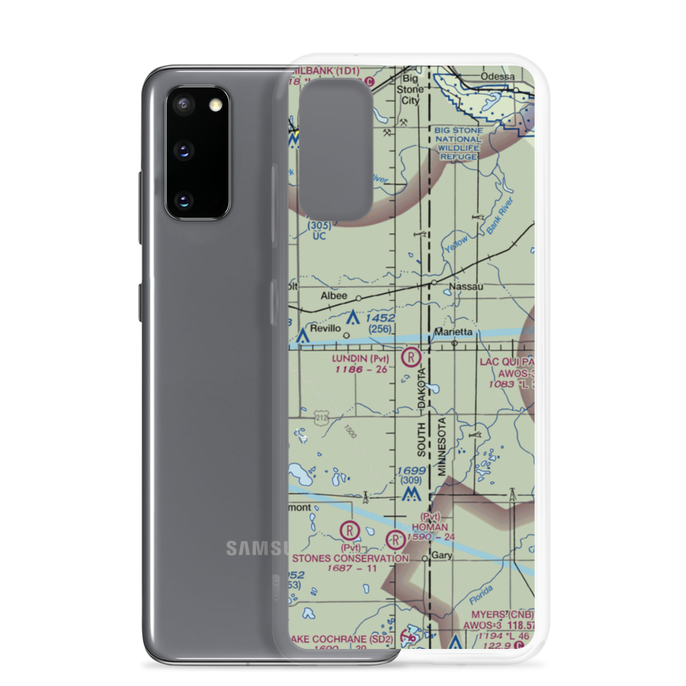Lundin Airport (SD94) VFR Sectional Samsung Case Samsung Galaxy S20 model shown