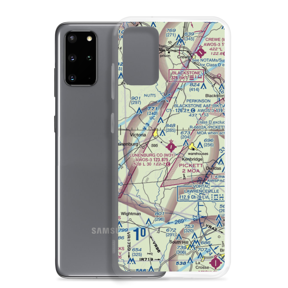 Lunenburg County Airport (W31) VFR Sectional Samsung Case Samsung Galaxy S20 Plus model shown