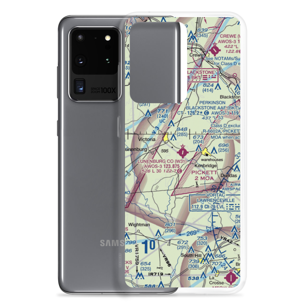 Lunenburg County Airport (W31) VFR Sectional Samsung Case Samsung Galaxy S20 Ultra model shown
