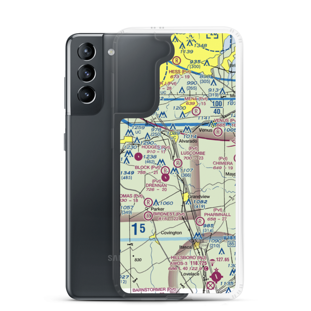 Luscombe Acres Airport (6XS2) VFR Sectional Samsung Case Samsung Galaxy S21 model shown