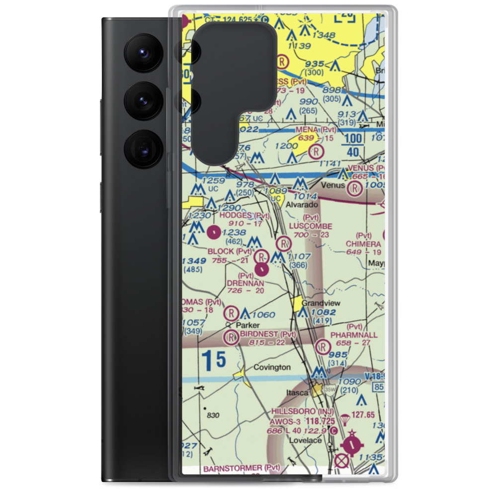 Luscombe Acres Airport (6XS2) VFR Sectional Samsung Case Samsung Galaxy S22 Ultra model shown
