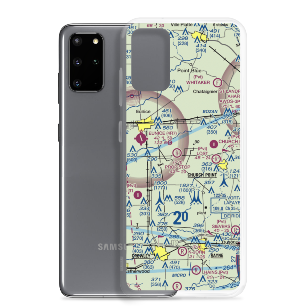 Luscombe Lane 1 Airport (80LA) VFR Sectional Samsung Case Samsung Galaxy S20 Plus model shown