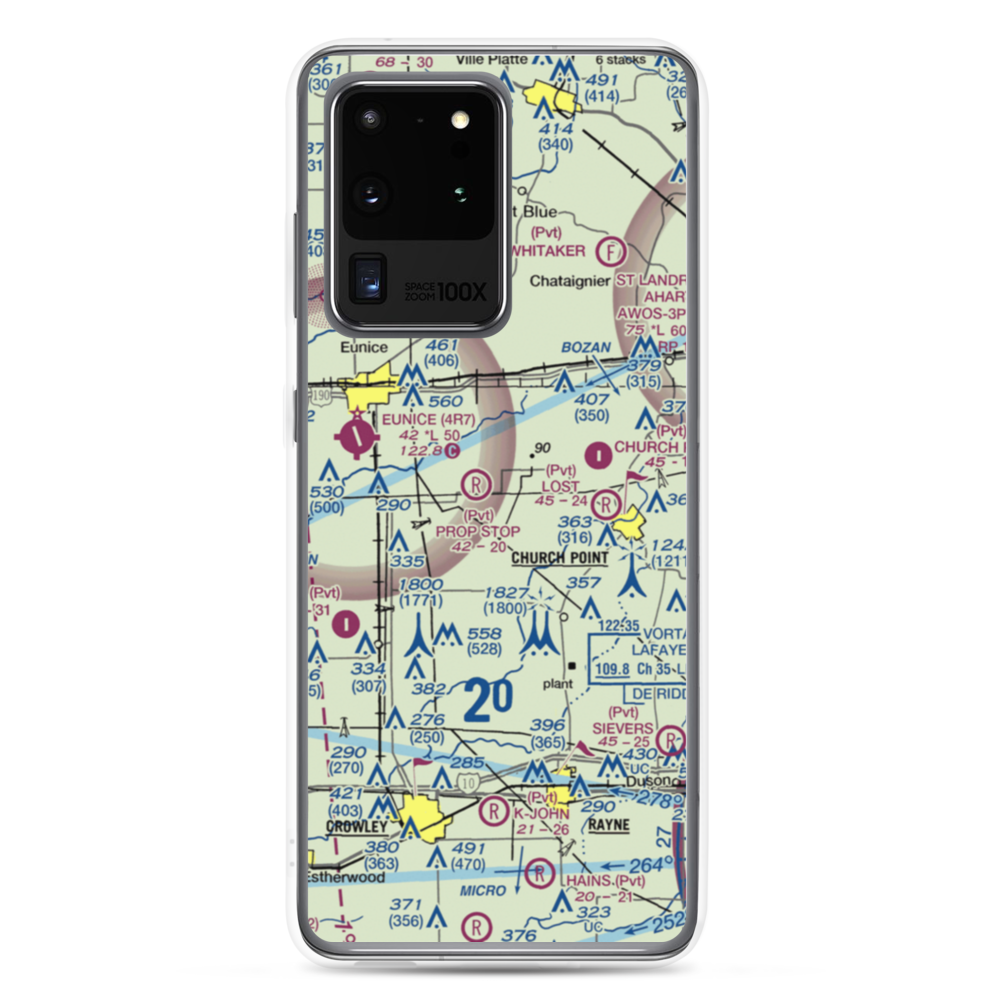 Luscombe Lane 1 Airport (80LA) VFR Sectional Samsung Case Samsung Galaxy S20 Ultra model shown