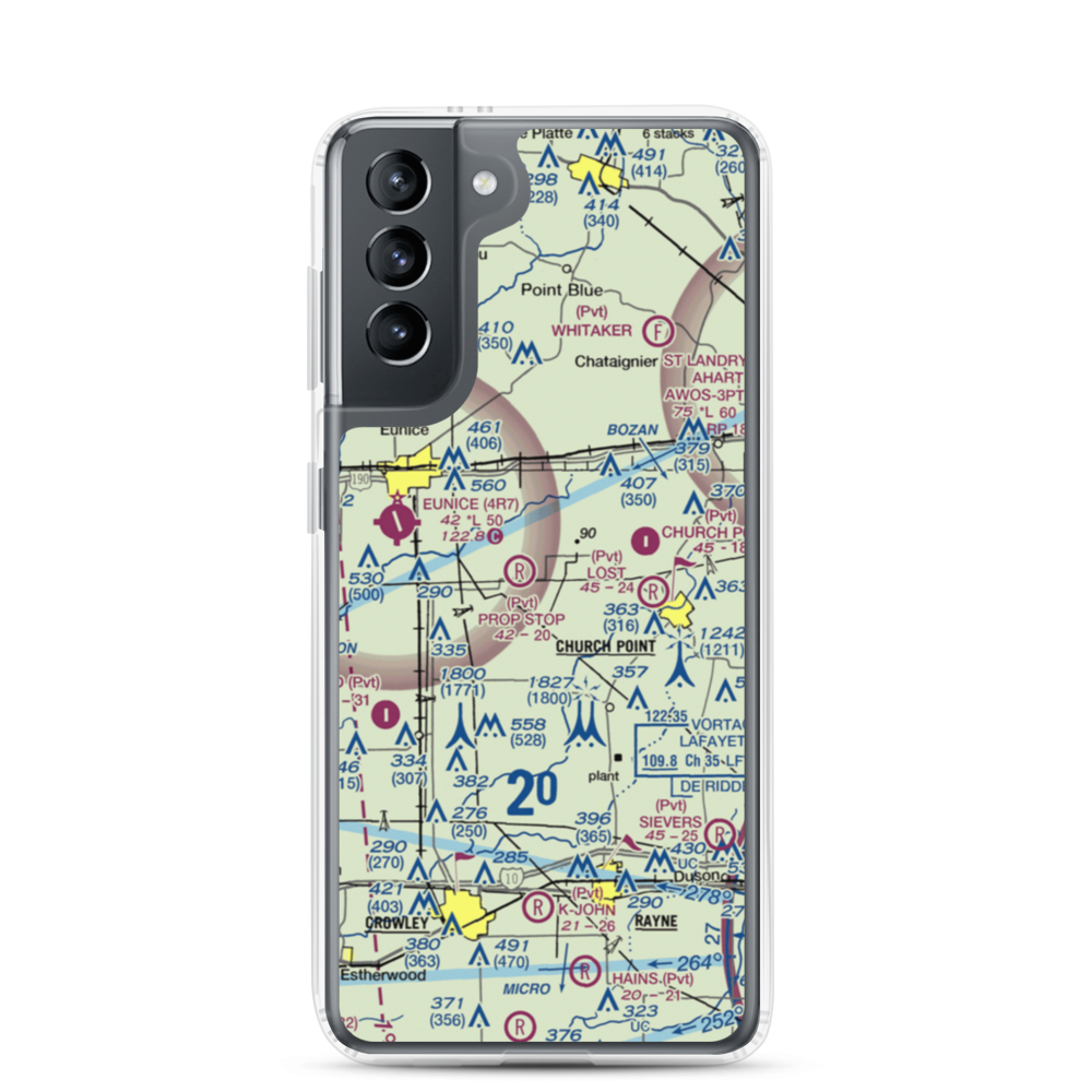 Luscombe Lane 1 Airport (80LA) VFR Sectional Samsung Case Samsung Galaxy S21 model shown