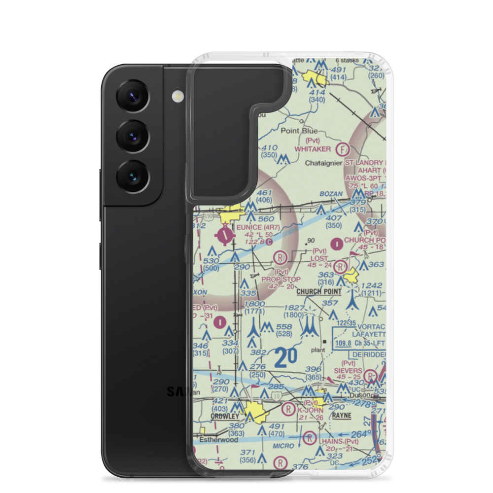 Luscombe Lane 1 Airport (80LA) VFR Sectional Samsung Case Samsung Galaxy S22 model shown