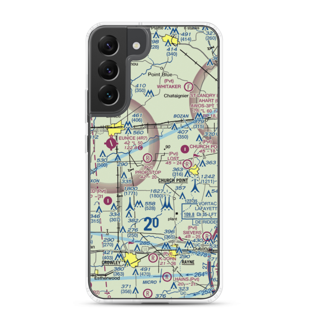 Luscombe Lane 1 Airport (80LA) VFR Sectional Samsung Case Samsung Galaxy S22 Plus model shown