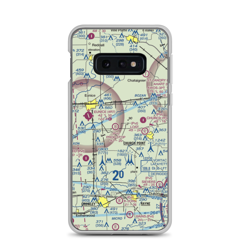 Luscombe Lane 1 Airport (80LA) VFR Sectional Samsung Case Samsung Galaxy S10e model shown