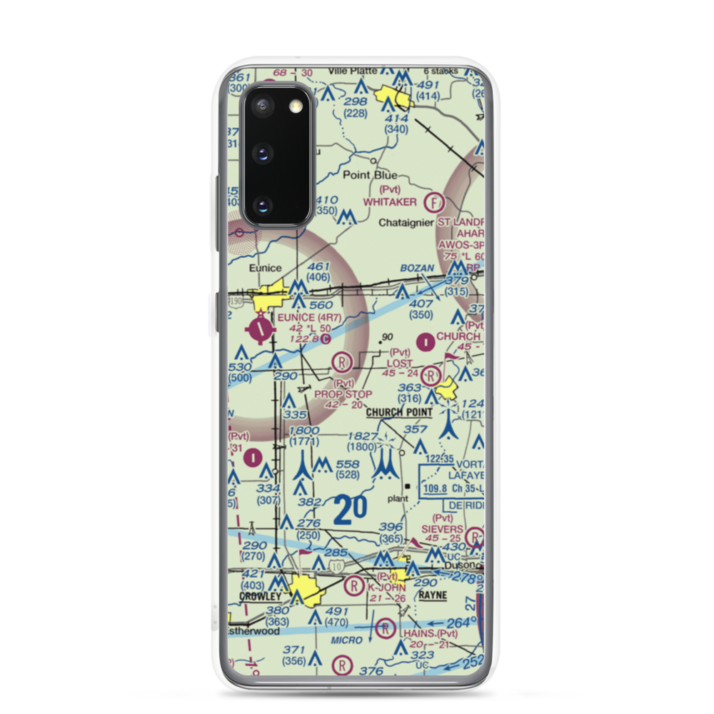 Luscombe Lane 1 Airport (80LA) VFR Sectional Samsung Case Samsung Galaxy S20 model shown