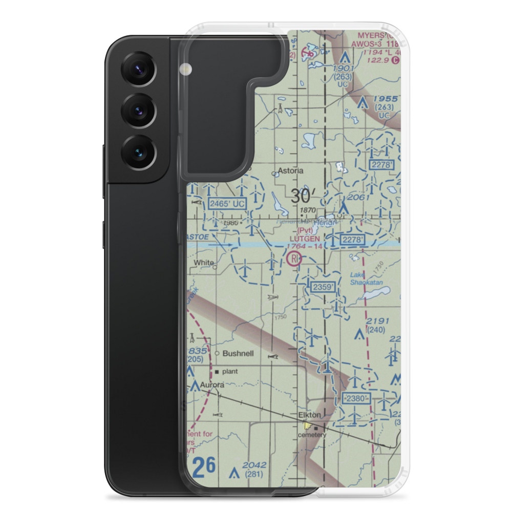 Lutgen Airport (20SD) VFR Sectional Samsung Case Samsung Galaxy S22 Plus model shown