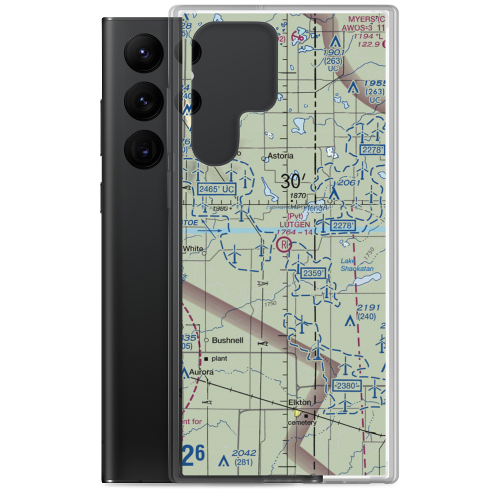 Lutgen Airport (20SD) VFR Sectional Samsung Case Samsung Galaxy S22 Ultra model shown