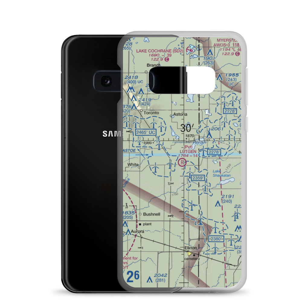 Lutgen Airport (20SD) VFR Sectional Samsung Case Samsung Galaxy S10e model shown
