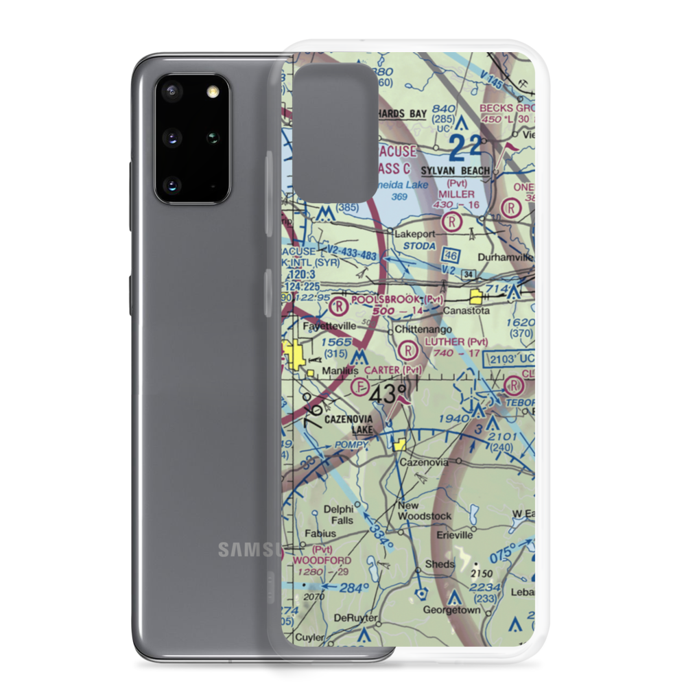 Luther Airport (1D5) VFR Sectional Samsung Case Samsung Galaxy S20 Plus model shown