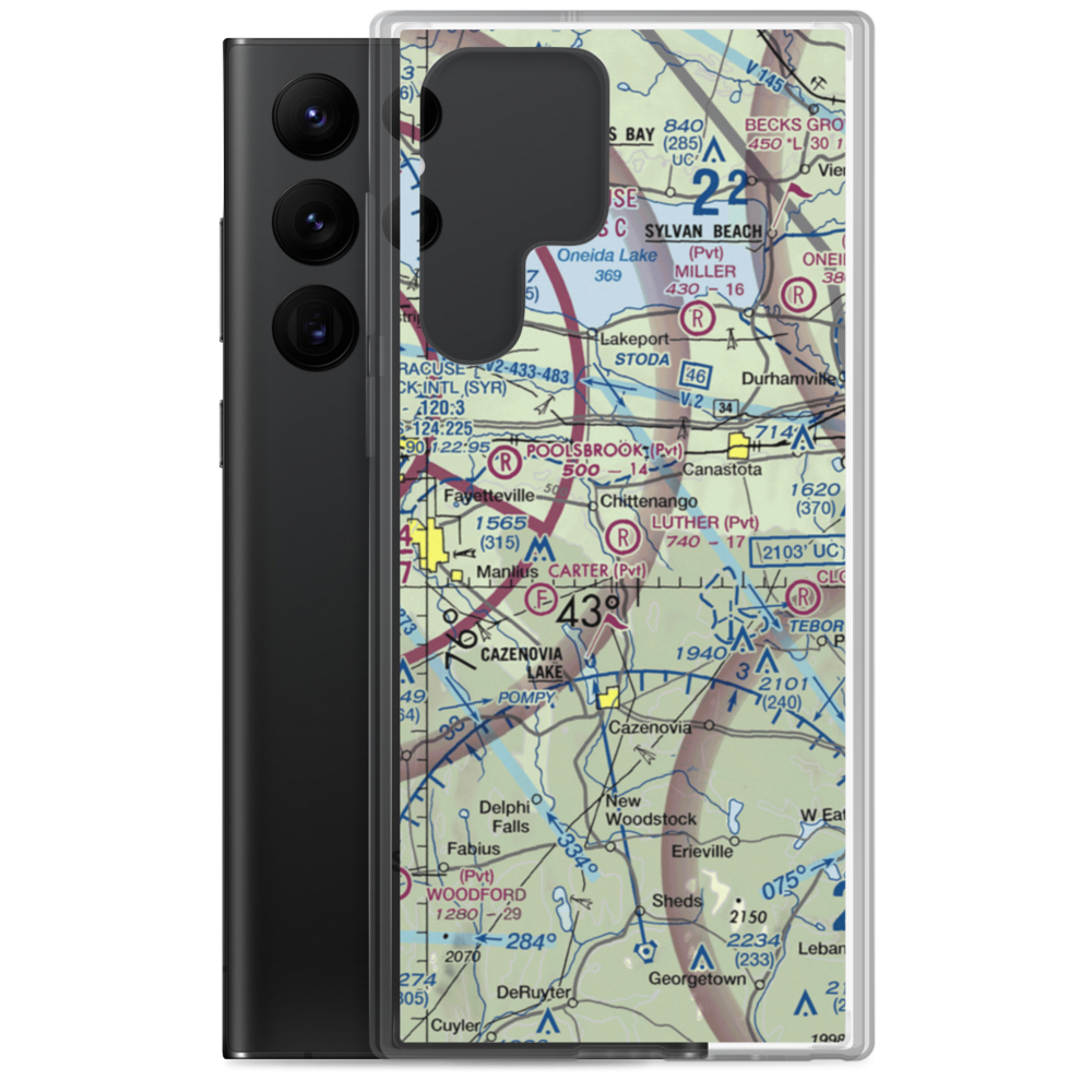 Luther Airport (1D5) VFR Sectional Samsung Case Samsung Galaxy S22 Ultra model shown