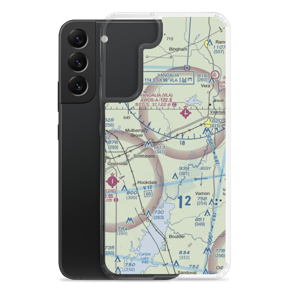 Lutz Airport (94IL) VFR Sectional Samsung Case Samsung Galaxy S22 Plus model shown