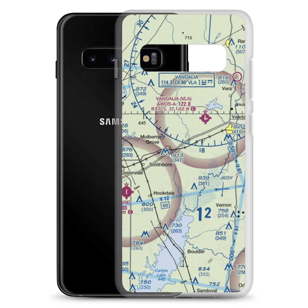 Lutz Airport (94IL) VFR Sectional Samsung Case Samsung Galaxy S10+ model shown