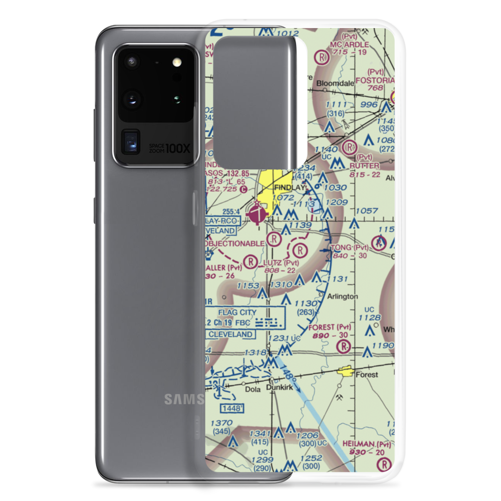 Lutz Airport (9OH7) VFR Sectional Samsung Case Samsung Galaxy S20 Ultra model shown
