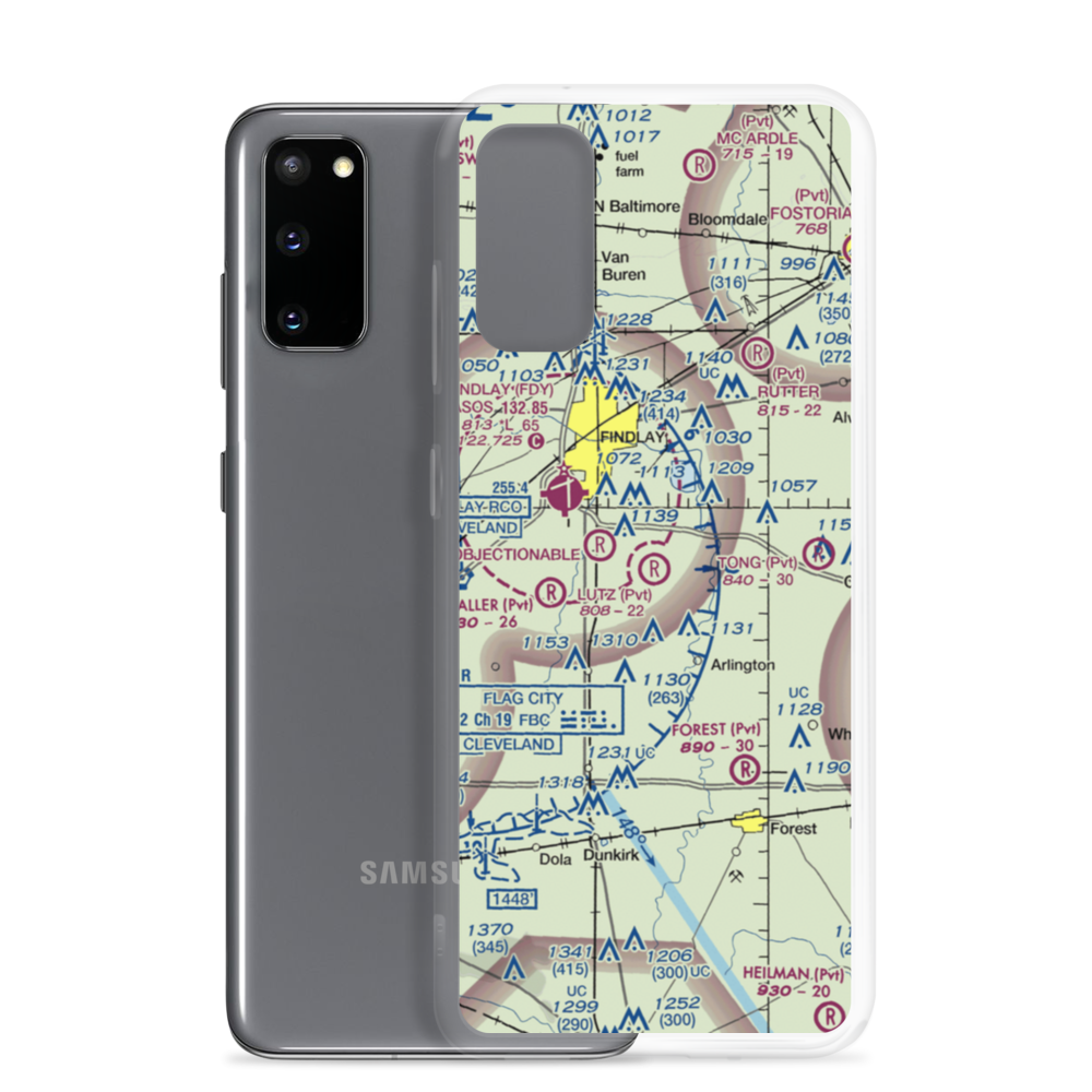 Lutz Airport (9OH7) VFR Sectional Samsung Case Samsung Galaxy S20 model shown