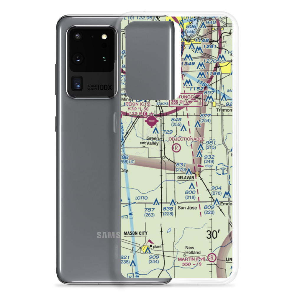 Lutz Restricted Landing Area (7IL3) VFR Sectional Samsung Case Samsung Galaxy S20 Ultra model shown