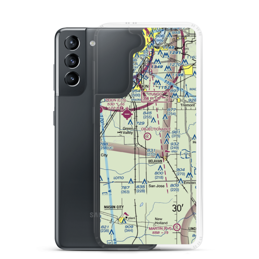 Lutz Restricted Landing Area (7IL3) VFR Sectional Samsung Case Samsung Galaxy S21 model shown