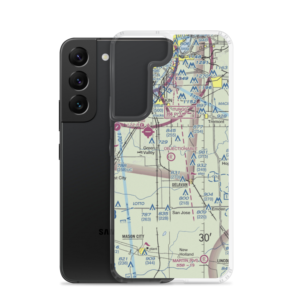 Lutz Restricted Landing Area (7IL3) VFR Sectional Samsung Case Samsung Galaxy S22 model shown