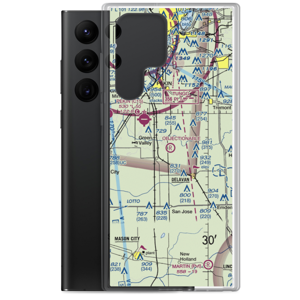 Lutz Restricted Landing Area (7IL3) VFR Sectional Samsung Case Samsung Galaxy S22 Ultra model shown