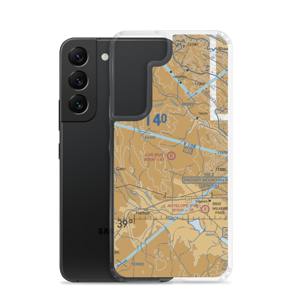 Lux Field (25CD) VFR Sectional Samsung Case Samsung Galaxy S22 model shown