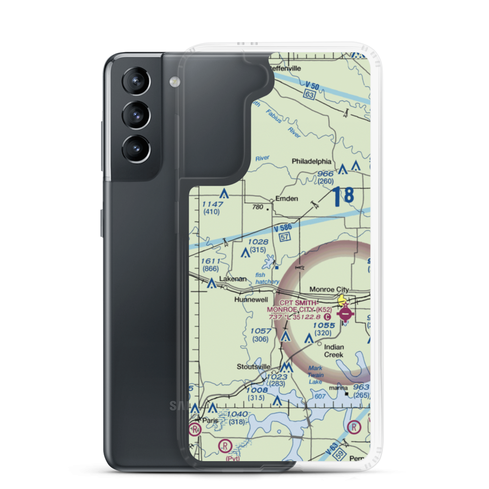 Lyell Airport (MO04) VFR Sectional Samsung Case Samsung Galaxy S21 model shown