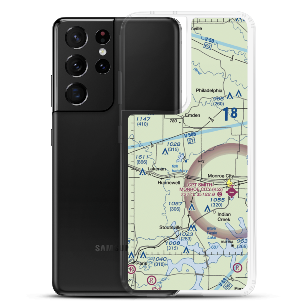 Lyell Airport (MO04) VFR Sectional Samsung Case Samsung Galaxy S21 Ultra model shown