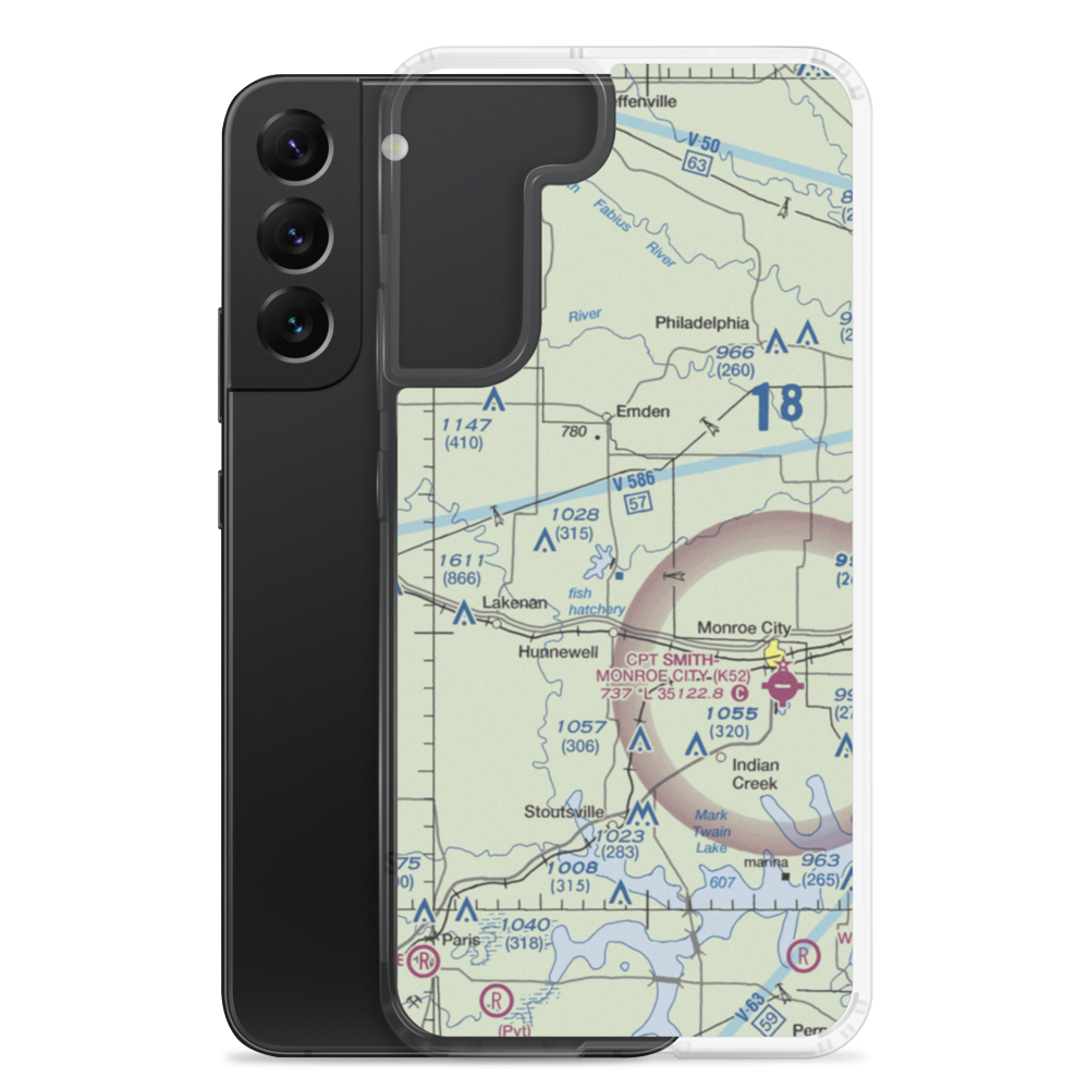 Lyell Airport (MO04) VFR Sectional Samsung Case Samsung Galaxy S22 Plus model shown