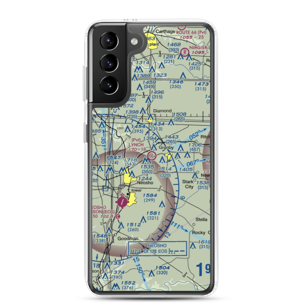 Lynch Field (44MU) VFR Sectional Samsung Case Samsung Galaxy S21 Plus model shown