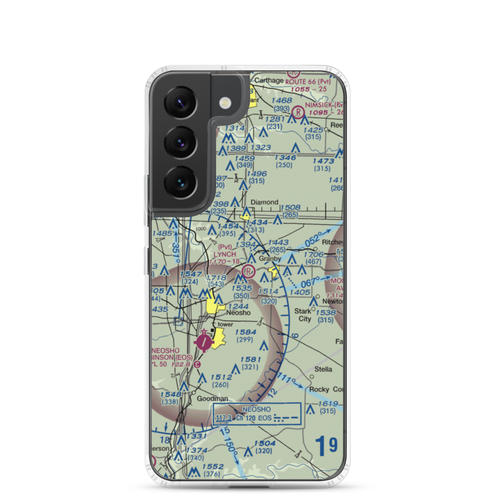 Lynch Field (44MU) VFR Sectional Samsung Case Samsung Galaxy S22 model shown