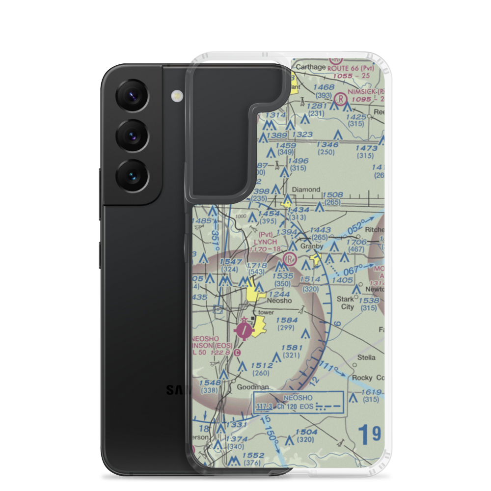 Lynch Field (44MU) VFR Sectional Samsung Case Samsung Galaxy S22 model shown