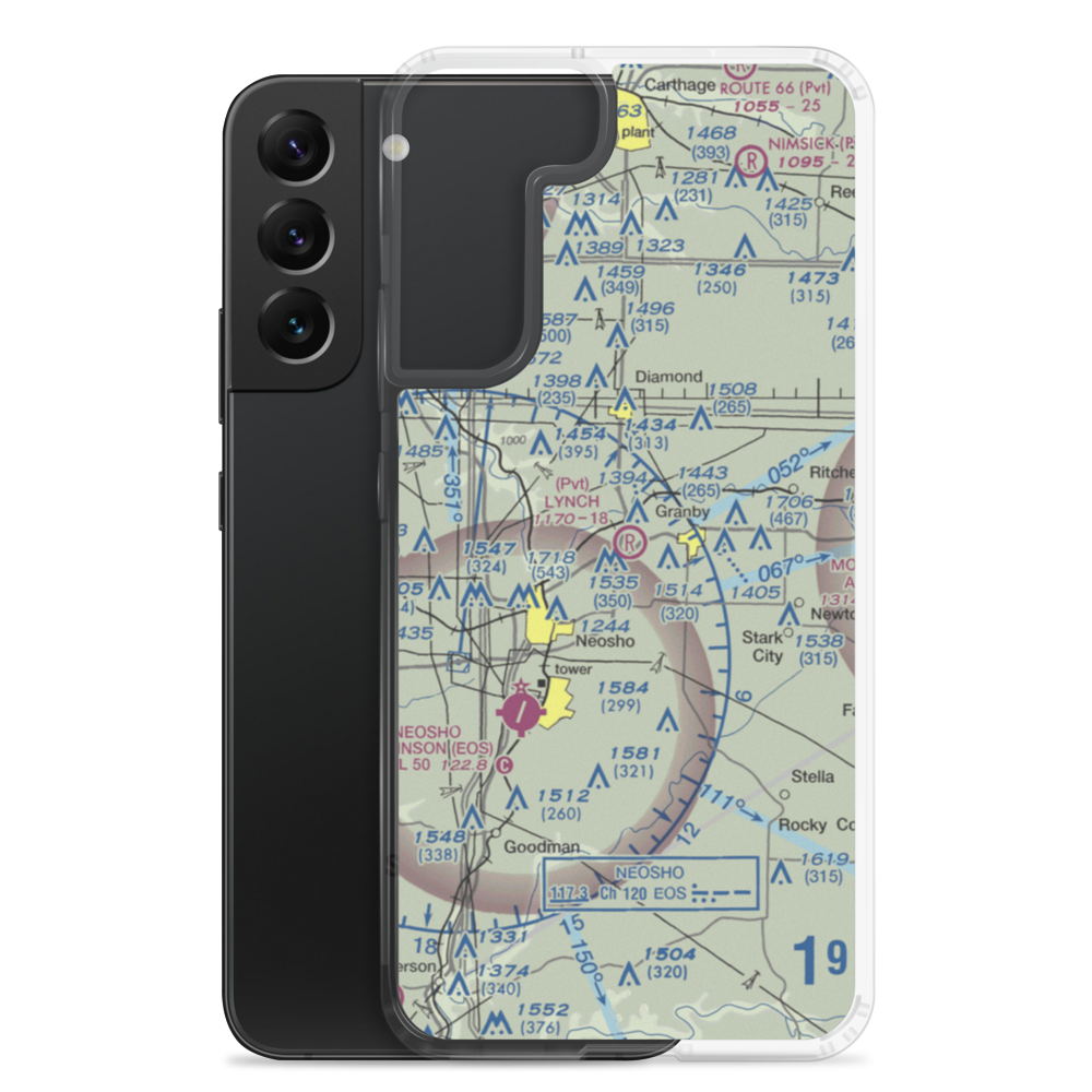 Lynch Field (44MU) VFR Sectional Samsung Case Samsung Galaxy S22 Plus model shown