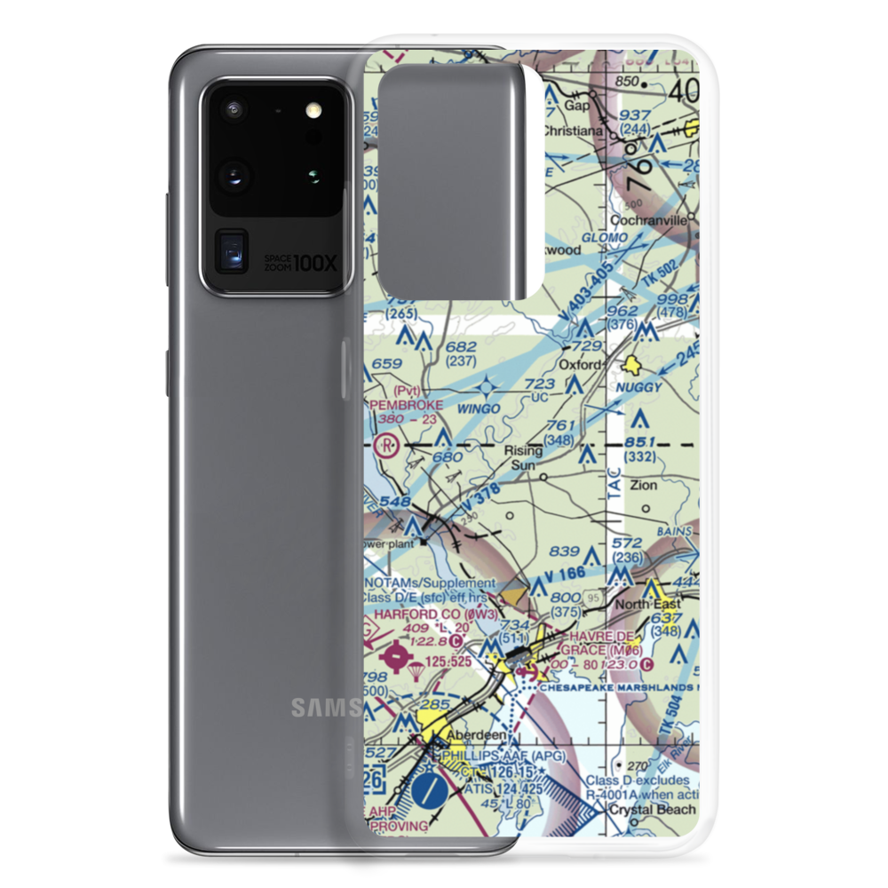 Lynch's Landing Airport (MD61) VFR Sectional Samsung Case Samsung Galaxy S20 Ultra model shown