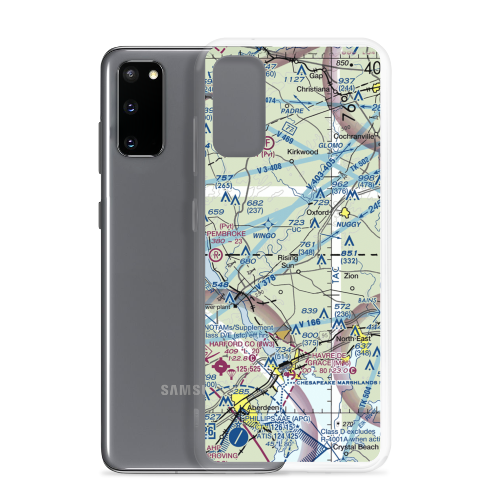 Lynch's Landing Airport (MD61) VFR Sectional Samsung Case Samsung Galaxy S20 model shown