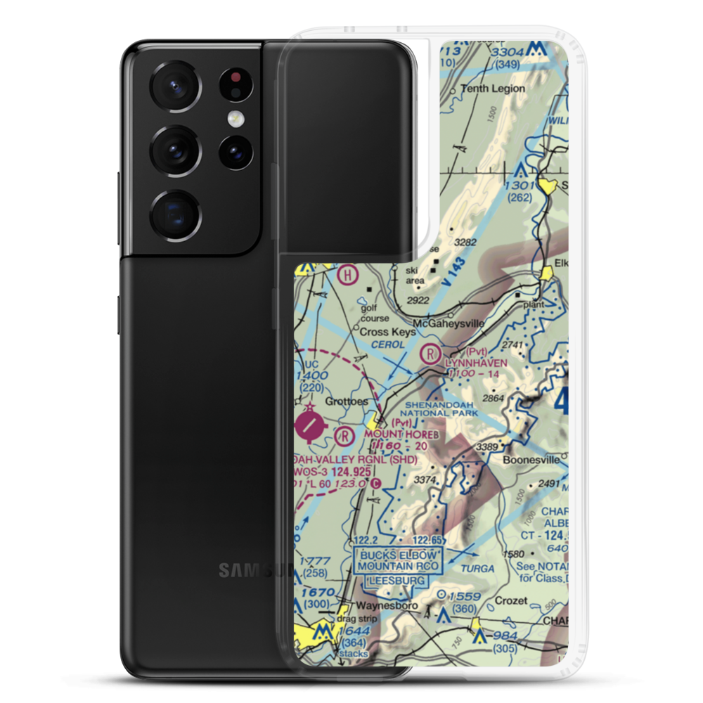Lynnhaven Field (VA49) VFR Sectional Samsung Case Samsung Galaxy S21 Ultra model shown