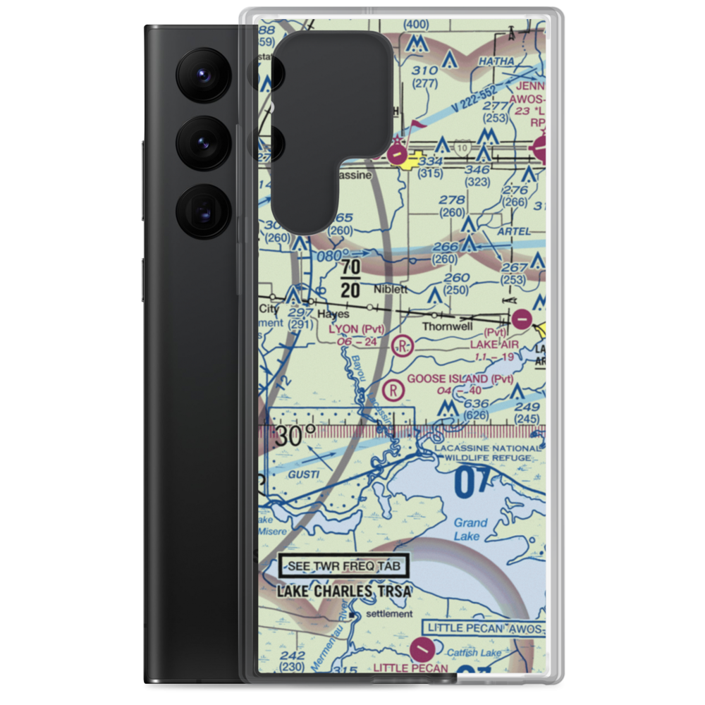 Lyon Airport (LS14) VFR Sectional Samsung Case Samsung Galaxy S22 Ultra model shown