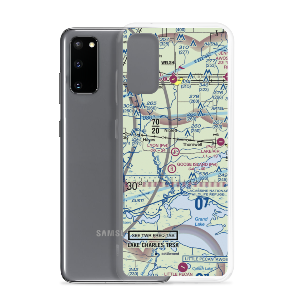 Lyon Airport (LS14) VFR Sectional Samsung Case Samsung Galaxy S20 model shown