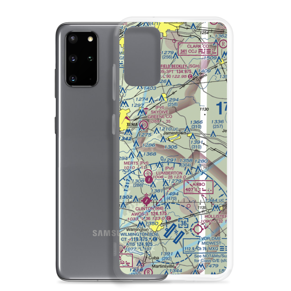 Lyons Field (OI52) VFR Sectional Samsung Case Samsung Galaxy S20 Plus model shown