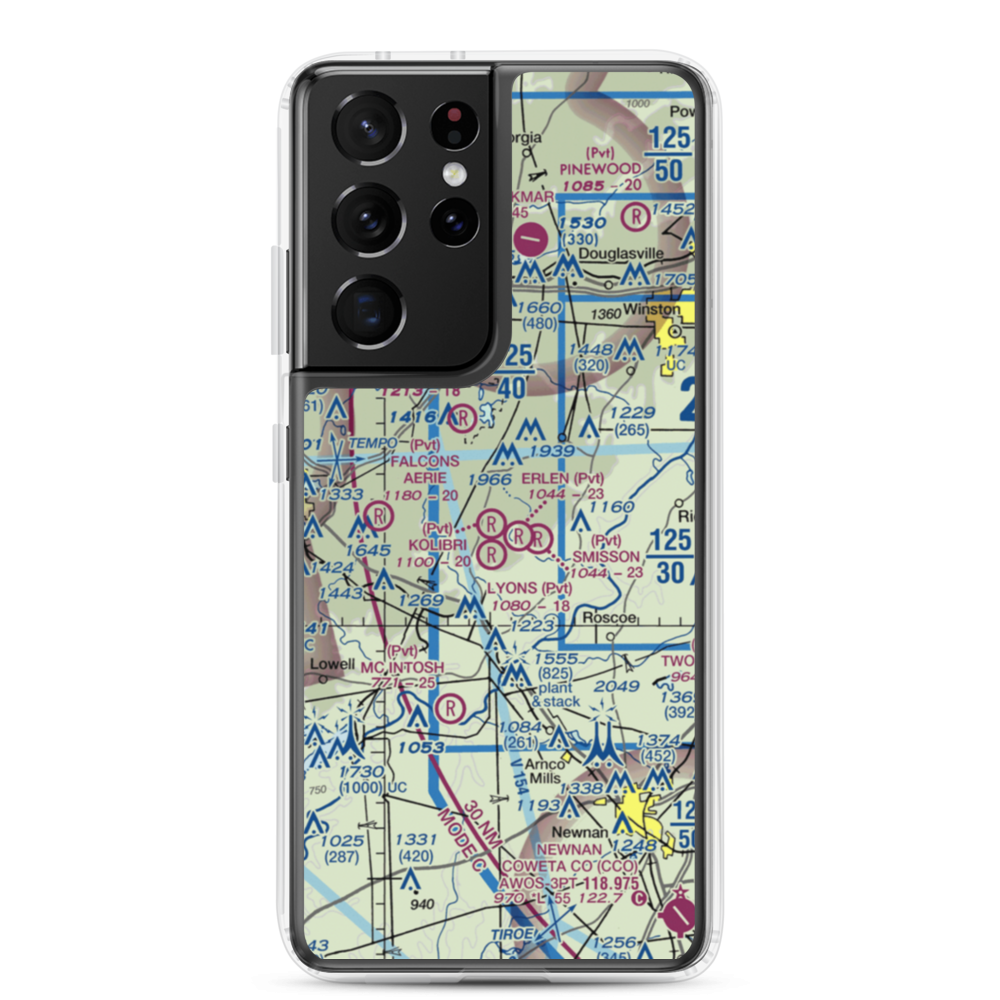 Lyons Landing Airport (5GA2) VFR Sectional Samsung Case Samsung Galaxy S21 Ultra model shown