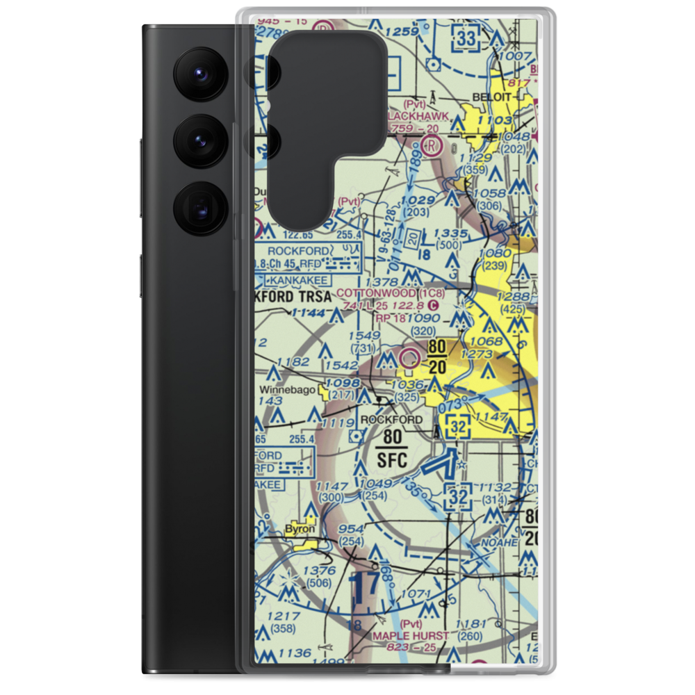 Lz Fairwinds Airport (LL78) VFR Sectional Samsung Case Samsung Galaxy S22 Ultra model shown