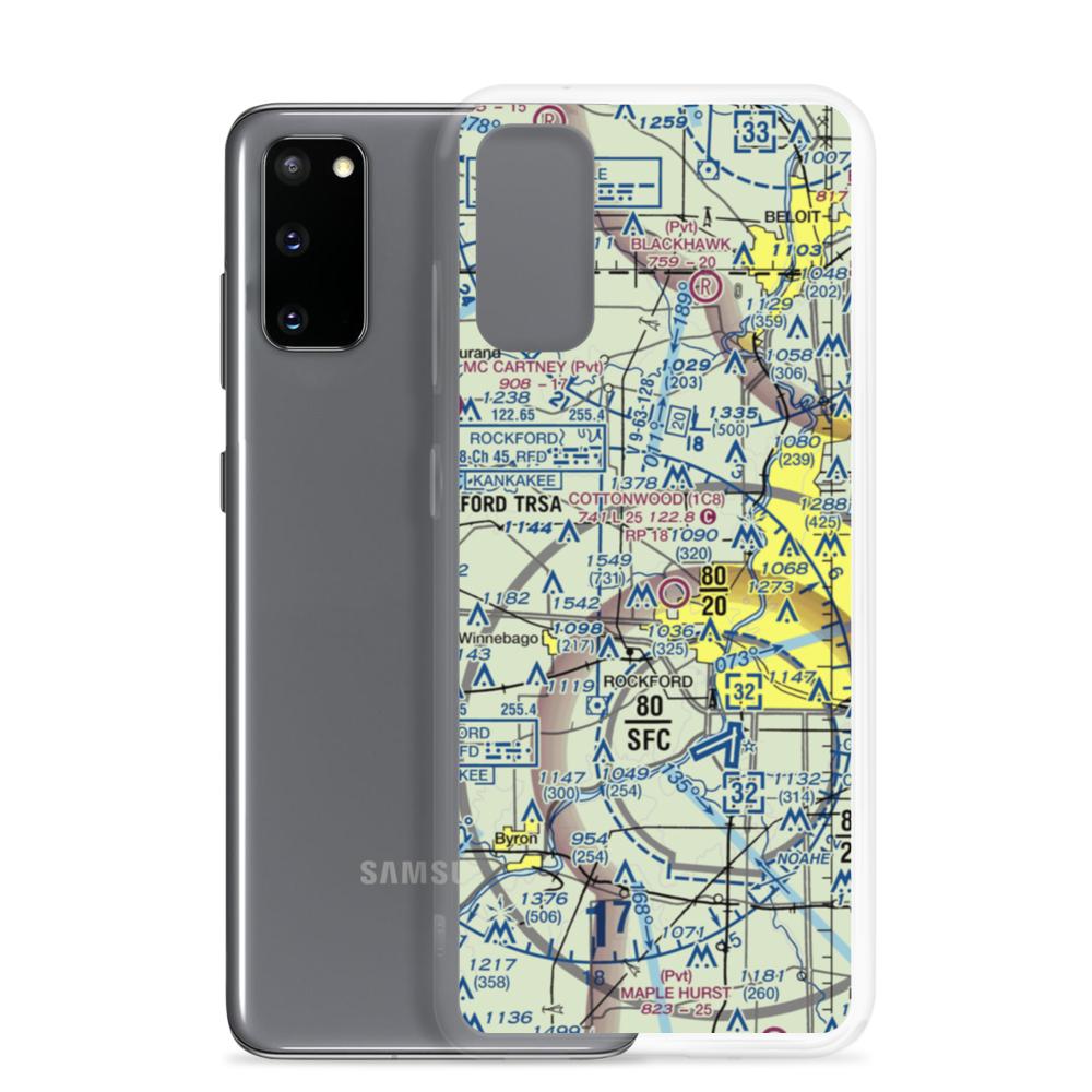Lz Fairwinds Airport (LL78) VFR Sectional Samsung Case Samsung Galaxy S20 model shown